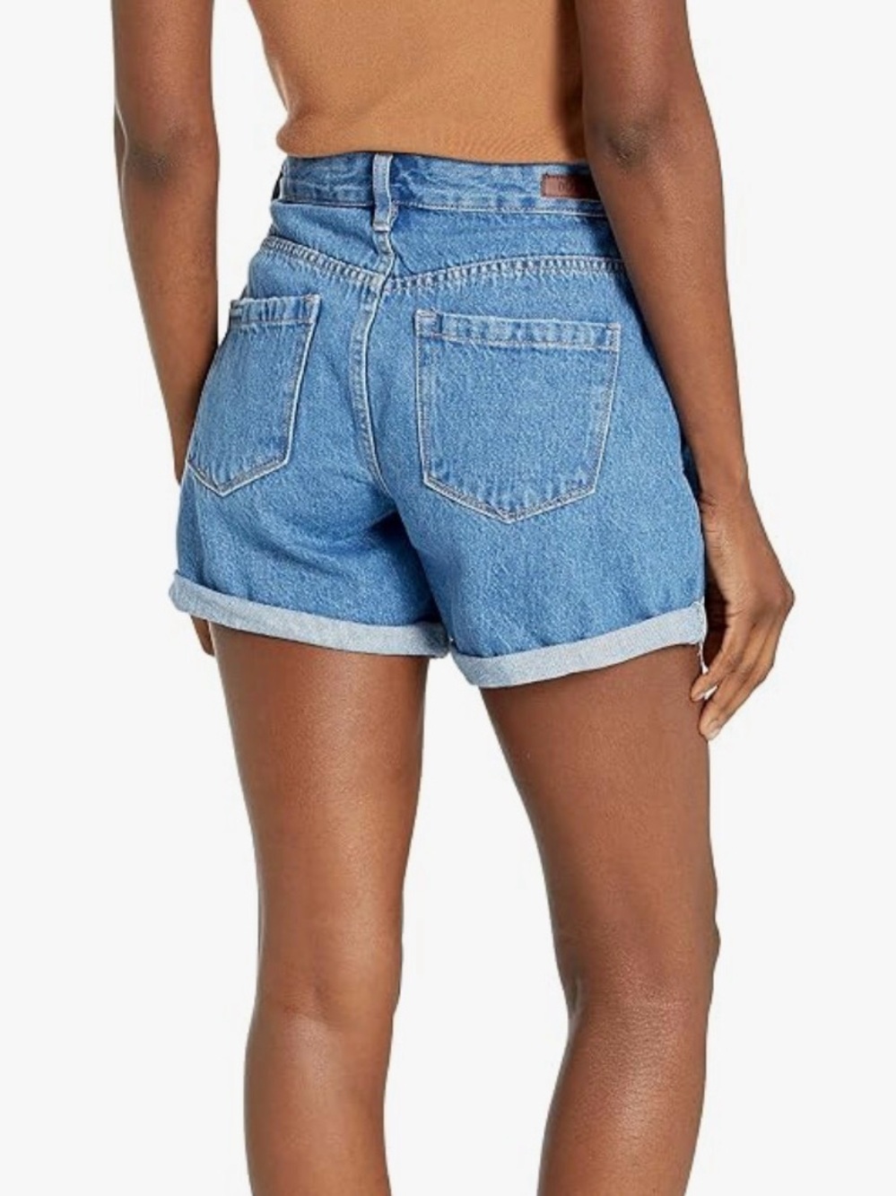 Blank NYC blue denim shorts 26 The Perry Rewrite The Stars Denim Mom Jean